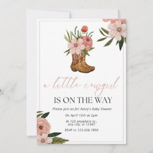 Convites Chá de fraldas Cowgirl