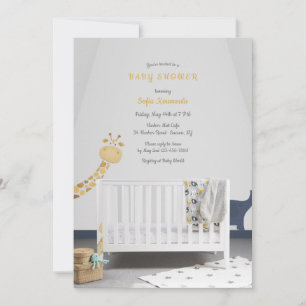 Convites Chá de fraldas Crib do Bebê