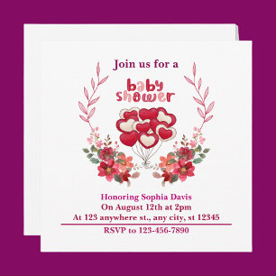 Convites Chá de fraldas Cute Personalizado