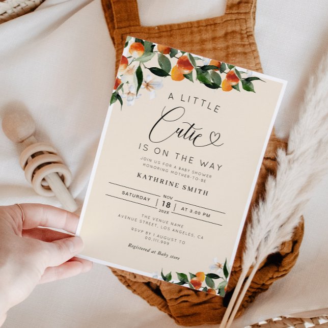 Convites Chá de fraldas-cutico laranja (Criador carregado)