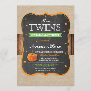 Convites Chá de fraldas da abóbora é partido que dos gê