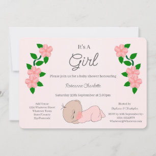 Convites Chá de fraldas da Baby Girl