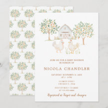 Chá de fraldas da Fazenda da lente branca