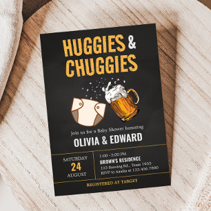 Convites Chá de fraldas da Festa de Fralda de Huggies e Chu