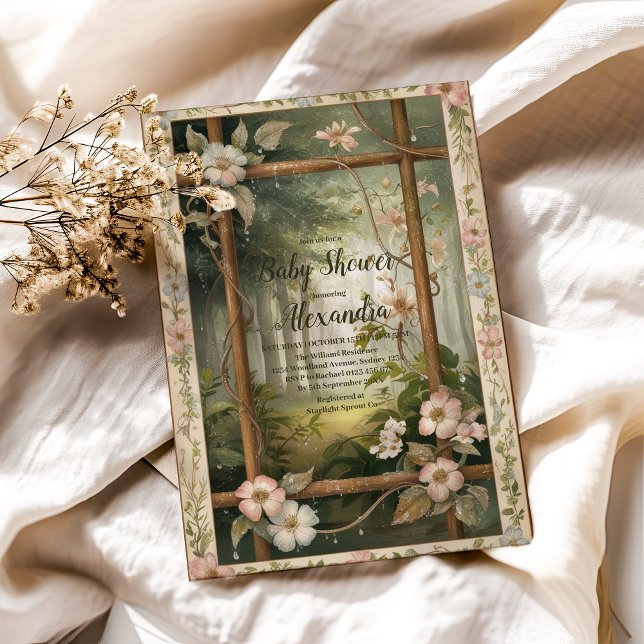 Convites Chá de fraldas da Floresta Russa (Criador carregado)