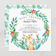 Chá de fraldas da Girafa Selva