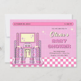 Convites Chá de fraldas da Máquina de Dança do Jogador de J