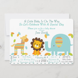 Convites Chá de fraldas da Selva (Garoto)
