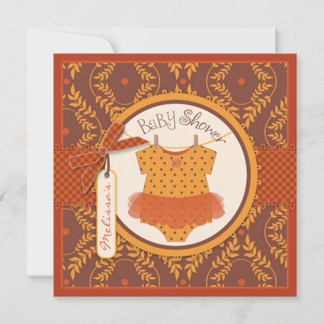 Convites Chá de fraldas da Vinha do Damasco e do Damasco de (Frente)