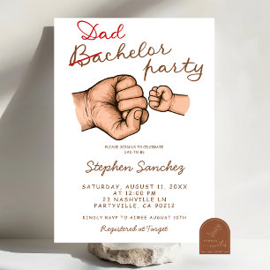 Convites Chá de fraldas Dadchelor