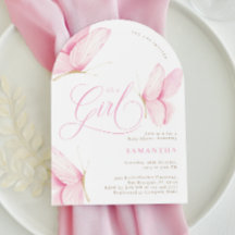 Chá de fraldas das Borboletas Rosa Arch