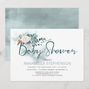 Convites Chá de fraldas das hortaliças da aguarela do