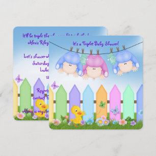 Convites Chá de fraldas das objectivas triplas