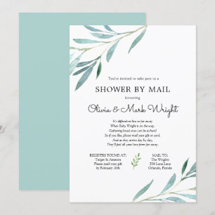 Convites Chá de fraldas das Ramificações Eucalipto por E