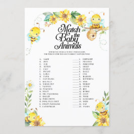 Convites Chá de fraldas De Abelhas Corresponde Ao Jogo De A