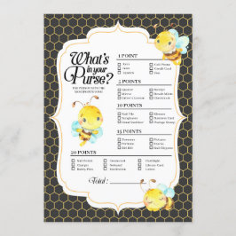 Convites Chá de fraldas de abelhas O que há no seu jogo de