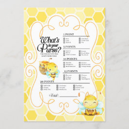 Convites Chá de fraldas de abelhas O que há no seu jogo de