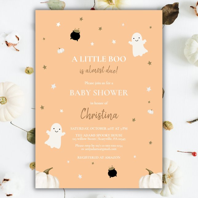 Convites Chá de fraldas de abóbora de abóbora laranja (Criador carregado)