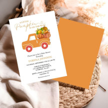 Chá de fraldas de abóbora do carro