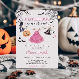 Convites Chá de fraldas de Abóbora do Halloween