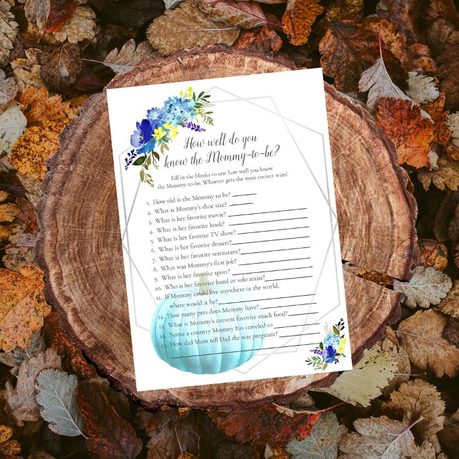 Convites Chá de fraldas De Abóbora Que Conhece Melhor A Mam (Criador carregado)