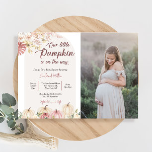 Convites Chá de fraldas De Abóbora Um Pouco De Abóbora Está