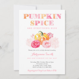 Convites chá de fraldas de abóbora, xadrez de abóbora