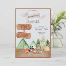 Chá de fraldas de acampamento de animais da flores