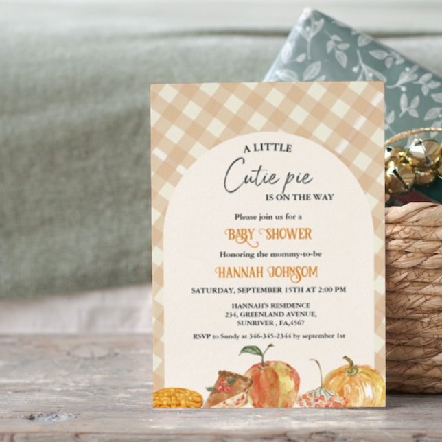 Convites Chá de fraldas de Ação de Graças Boho Little Cutie (Criador carregado)