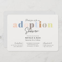 Convites Chá de fraldas de Adoção Neutra para o Gênero Mode