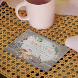 Convites Chá de fraldas de Algodão Berries, Amigos da Flore