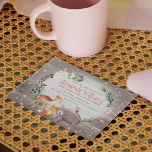 Convites Chá de fraldas de Algodão Berries, Amigos da Flore (Criador carregado)