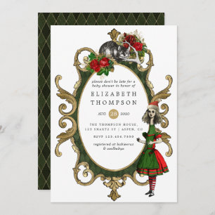 Convites Chá de fraldas De Alice No País Das Maravilhas