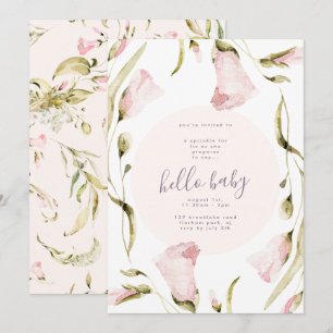 Convites Chá de fraldas de Alô Bold Boho Wildflower