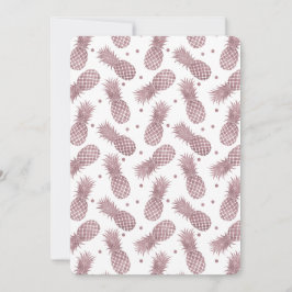 Convites Chá de fraldas de ananás Dourado rosa