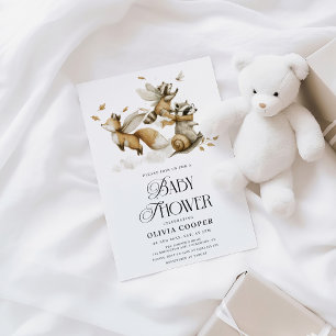 Convites Chá de fraldas de animais da floresta
