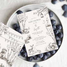 Chá de fraldas De Animais Da Floresta