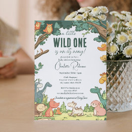 Convites Chá de fraldas de animais da floresta