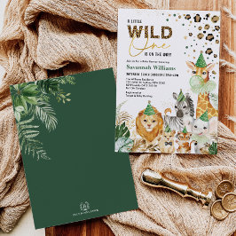 Convites Chá de fraldas de Animais do Partido Safari de Fol