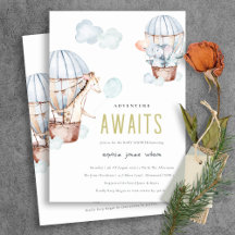 Chá de fraldas de Animais Safari de Balão de Ar Qu