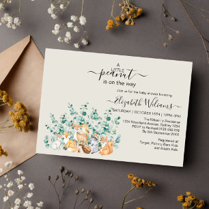 Convites Chá de fraldas de Animais Selvagens da Floresta de