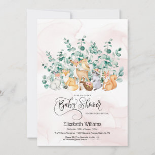 Convites Chá de fraldas de Animais Selvagens Selvagens da 