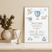 Chá de fraldas de aniversário de Transporção de Aq