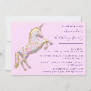 Convites Chá de fraldas de Aniversário do Cavalo Dourado