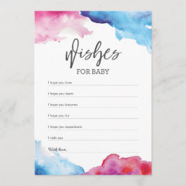 Convites Chá de fraldas de apresentação azul e rosa Deseja 