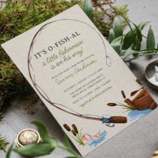 Convites Chá de fraldas de Aquarela da Enguia