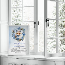 Chá de fraldas de Aquarela da Fox de inverno