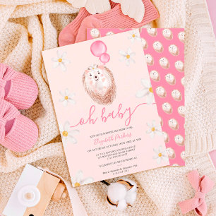 Convites Chá de fraldas de aquarela de ourivesaria-dourada