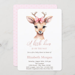 Convites Chá de fraldas de Aquarela do Arco de Veado Pequen