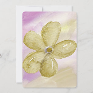 Convites Chá de fraldas de Aquarela Dourada